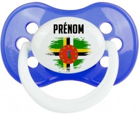 Drapeau effet pinceau Dominique avec prénom : Sucette Anatomique personnalisée