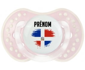 Drapeau effet pinceau République Dominicaine avec prénom Sucete LOVI Dynamic Retro-rose-tendre classique