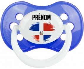 Drapeau effet pinceau République Dominicaine avec prénom : Sucette Anatomique personnalisée
