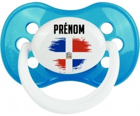 Drapeau effet pinceau République Dominicaine avec prénom Sucete Anatomique Cyan classique