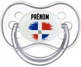 Drapeau effet pinceau République Dominicaine avec prénom Sucete Anatomique Transparente classique