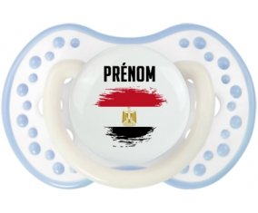 Drapeau effet pinceau Egypte avec prénom Sucette LOVI Dynamic Blanc-cyan classique