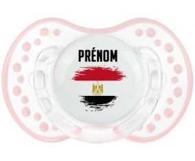 Drapeau effet pinceau Egypte avec prénom Sucette LOVI Dynamic Retro-blanc-rose-tendre classique