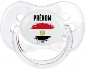Drapeau effet pinceau Egypte avec prénom Sucette Cerise Transparent classique