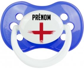 Drapeau effet pinceau Angleterre avec prénom Sucete Anatomique Bleu classique