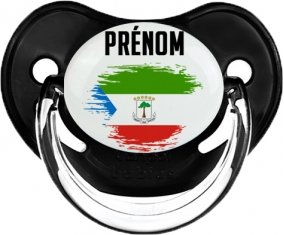 Drapeau effet pinceau Guinée Équatoriale avec prénom Sucete Physiologique Noir classique
