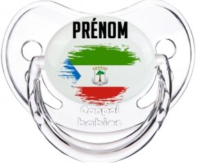 Drapeau effet pinceau Guinée Équatoriale avec prénom Sucete Physiologique Transparent classique