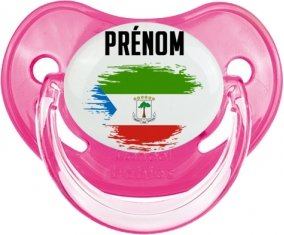 Drapeau effet pinceau Guinée Équatoriale avec prénom Sucete Physiologique Rose classique