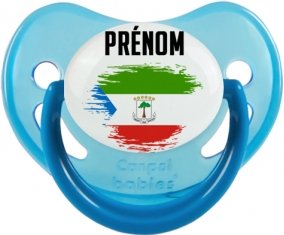 Drapeau effet pinceau Guinée Équatoriale avec prénom Sucete Physiologique Bleue phosphorescente