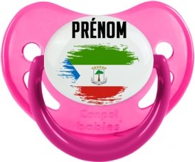 Drapeau effet pinceau Guinée Équatoriale avec prénom Sucete Physiologique Rose phosphorescente
