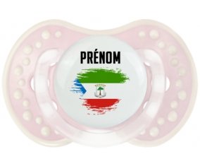Drapeau effet pinceau Guinée Équatoriale avec prénom Tétine LOVI Dynamic Retro-rose-tendre classique