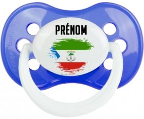 Drapeau effet pinceau Guinée Équatoriale avec prénom : Sucette Anatomique personnalisée