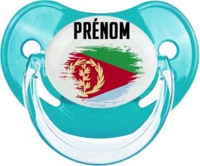 Drapeau effet pinceau Érythrée avec prénom : Sucette Physiologique personnalisée