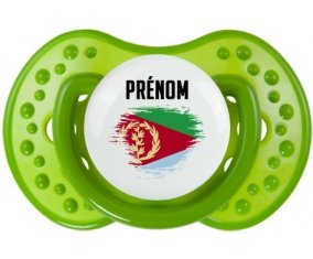Drapeau effet pinceau Érythrée avec prénom : Sucette LOVI Dynamic personnalisée