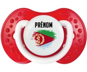 Drapeau effet pinceau Érythrée avec prénom Sucette LOVI Dynamic Blanc-rouge classique