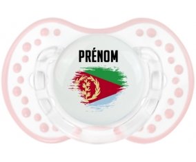Drapeau effet pinceau Érythrée avec prénom Sucette LOVI Dynamic Retro-blanc-rose-tendre classique