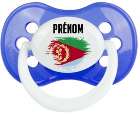 Drapeau effet pinceau Érythrée avec prénom Tétine Anatomique Bleu classique