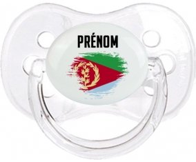Drapeau effet pinceau Érythrée avec prénom Sucette Cerise Transparent classique