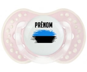 Drapeau effet pinceau Estonie avec prénom Sucette LOVI Dynamic Retro-rose-tendre classique