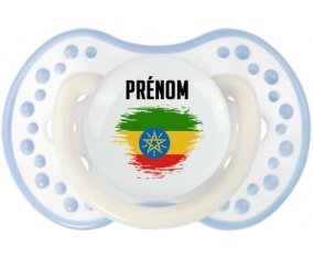 Drapeau effet pinceau Ethiopie avec prénom Sucete LOVI Dynamic Blanc-cyan classique
