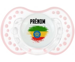 Drapeau effet pinceau Ethiopie avec prénom Sucete LOVI Dynamic Retro-blanc-rose-tendre classique