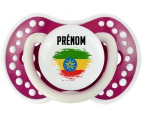Drapeau effet pinceau Ethiopie avec prénom Sucete LOVI Dynamic Fuchsia phosphorescente
