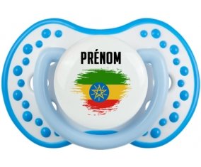 Drapeau effet pinceau Ethiopie avec prénom Sucete LOVI Dynamic Blanc-bleu phosphorescente