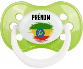 Drapeau effet pinceau Ethiopie avec prénom Sucete Anatomique Vert classique