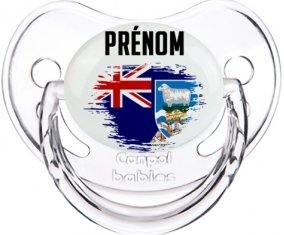 Drapeau effet pinceau les îles Falkland avec prénom Sucete Physiologique Transparent classique