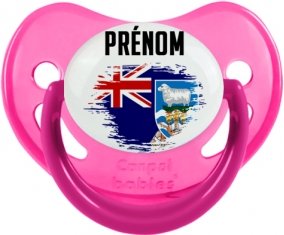 Drapeau effet pinceau les îles Falkland avec prénom Sucete Physiologique Rose phosphorescente