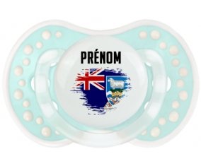 Drapeau effet pinceau les îles Falkland avec prénom Tétine LOVI Dynamic Retro-turquoise-lagon classique