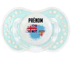 Drapeau effet pinceau Fidji avec prénom Sucete LOVI Dynamic Retro-turquoise-lagon classique