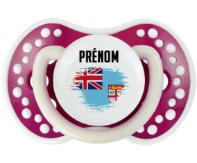 Drapeau effet pinceau Fidji avec prénom Sucete LOVI Dynamic Fuchsia phosphorescente