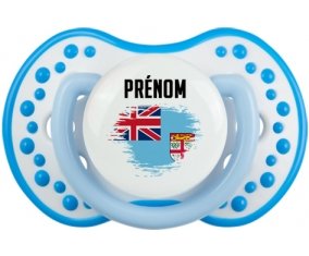 Drapeau effet pinceau Fidji avec prénom Sucete LOVI Dynamic Blanc-bleu phosphorescente