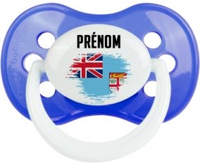 Drapeau effet pinceau Fidji avec prénom : Sucette Anatomique personnalisée