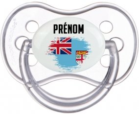 Drapeau effet pinceau Fidji avec prénom Sucete Anatomique Transparente classique