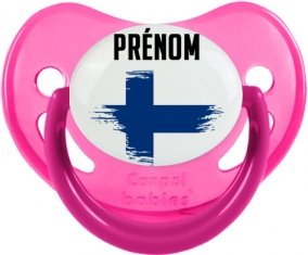 Drapeau effet pinceau Finlande avec prénom Sucete Physiologique Rose phosphorescente