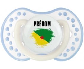 Drapeau effet pinceau Guyane Française avec prénom Sucete LOVI Dynamic Blanc-cyan classique