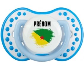 Drapeau effet pinceau Guyane Française avec prénom Sucete LOVI Dynamic Blanc-bleu phosphorescente