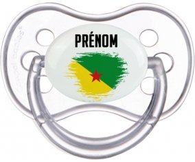 Drapeau effet pinceau Guyane Française avec prénom Sucete Anatomique Transparente classique