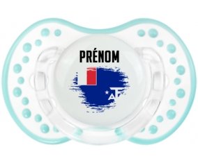 Drapeau effet pinceau Terres australes françaises avec prénom Sucette LOVI Dynamic Retro-blanc-lagon classique