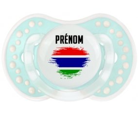 Drapeau effet pinceau Gambie avec prénom Sucete LOVI Dynamic Retro-turquoise-lagon classique