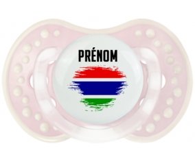Drapeau effet pinceau Gambie avec prénom Sucete LOVI Dynamic Retro-rose-tendre classique