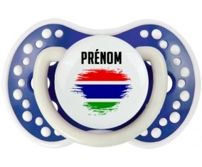 Drapeau effet pinceau Gambie avec prénom Sucete LOVI Dynamic Bleu-marine phosphorescente