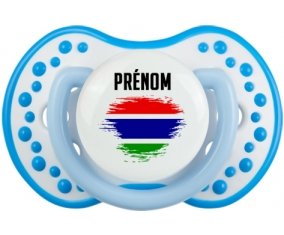Drapeau effet pinceau Gambie avec prénom Sucete LOVI Dynamic Blanc-bleu phosphorescente