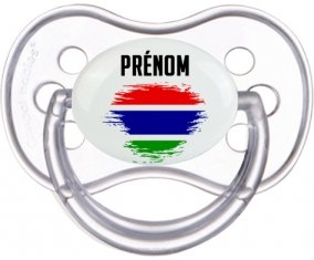 Drapeau effet pinceau Gambie avec prénom Sucete Anatomique Transparente classique