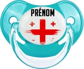 Drapeau effet pinceau Géorgie avec prénom : Sucette Physiologique personnalisée