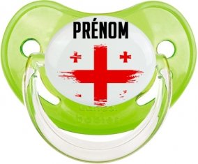 Drapeau effet pinceau Géorgie avec prénom Sucete Physiologique Vert classique