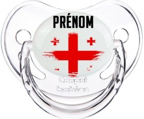 Drapeau effet pinceau Géorgie avec prénom Sucete Physiologique Transparent classique