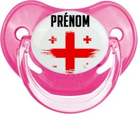 Drapeau effet pinceau Géorgie avec prénom Sucete Physiologique Rose classique